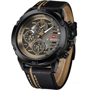 Sport Military Watches for Men Waterproof Watch Analog Quartz Leather Band Date
